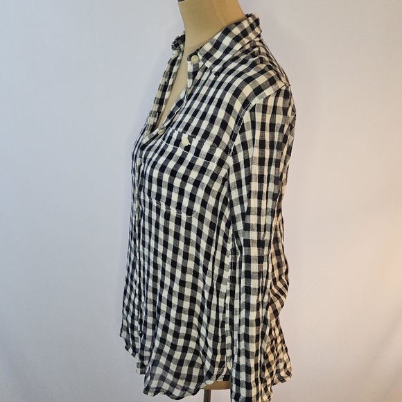 Denim & Supply Ralph Lauren Navy and White Plaid Shirt - Picture 2 of 8